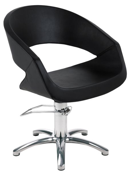 Hovedbilde CARUSO Frisørstol med STAR stjernefot Farge 008 Sort